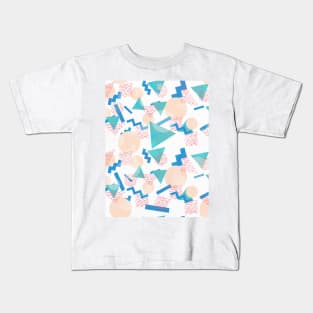 90's Pastel Geometric Pattern Kids T-Shirt